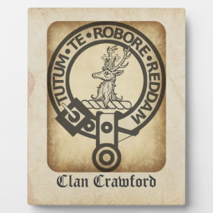 Crawford Crest Badge Antiek Fotoplaat