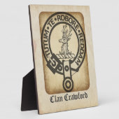 Crawford Crest Badge Antiek Fotoplaat (Zijkant)
