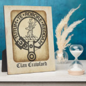 Crawford Crest Badge Antiek Fotoplaat (Zijkant)