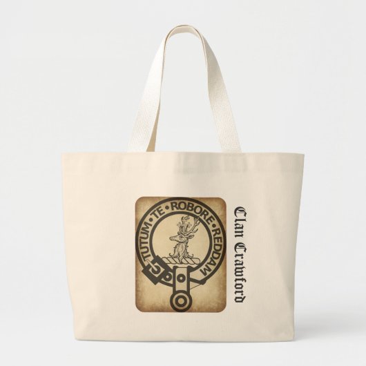Crawford Crest Badge Antiek Grote Tote Bag (Voorkant)