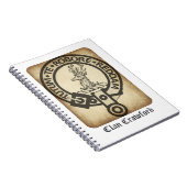Crawford Crest Badge Antiek Notitieboek (Rechterzijde)