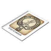 Crawford Crest Badge Antiek Notitieboek (Linkerzijde)