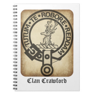 Crawford Crest Badge Antiek Notitieboek