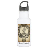Crawford Crest Badge Antiek Waterfles (Voorkant)