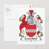 Crawford Family Crest Briefkaart (Voorkant / Achterkant)