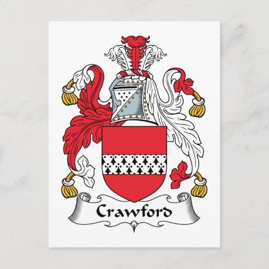 Crawford Family Crest Briefkaart (Voorkant)