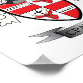 Crawford Family Crest Coat of Arms Poster (Hoek)