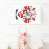 Crawford Family Crest Coat of Arms Spandoek (Insitu)