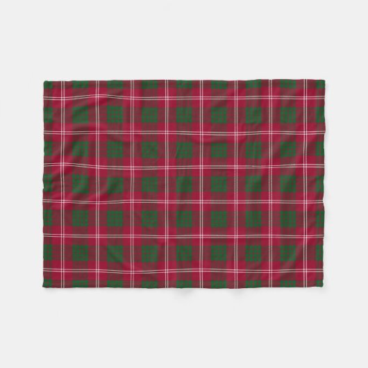 Crawford Family Tartan Pset Pattern Fleece Deken (Voorkant (Horizontaal))