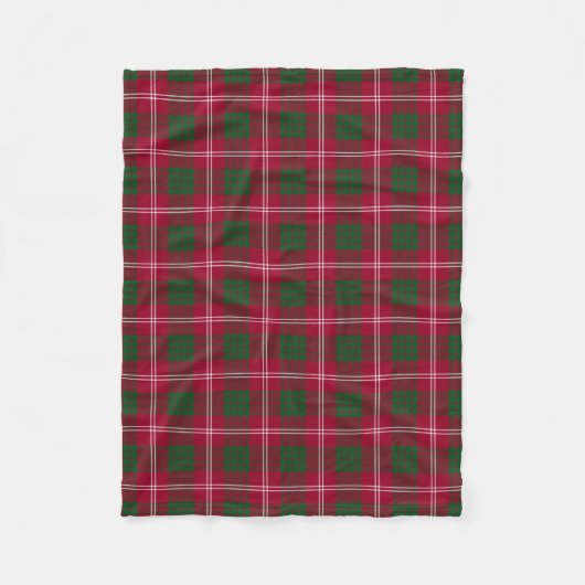 Crawford Family Tartan Pset Pattern Fleece Deken (Voorkant)