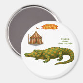 Crawford, geschilderde circus krokodil magneet (Voorkant / Achterkant)