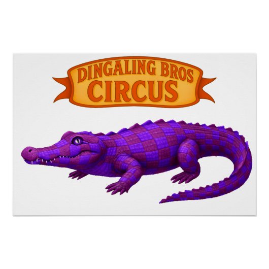 Crawford, geschilderde circus krokodil perfect poster (Voorkant)