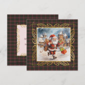 Crawford Modern Scottish Tartan Christmas  Feestdagenkaart (Voorkant / Achterkant)