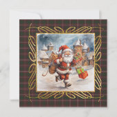 Crawford Modern Scottish Tartan Christmas  Feestdagenkaart (Voorkant)