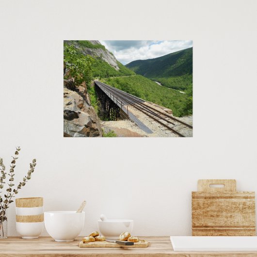Crawford Notch Railway Trestle Poster (Keuken)