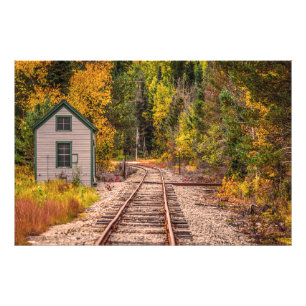 Crawford Notch Train Tracks Foto Afdruk