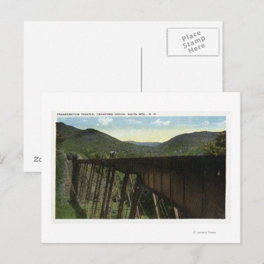 Crawford Notch Uitzicht van Frankenstein Trestle Briefkaart (Voorkant / Achterkant)