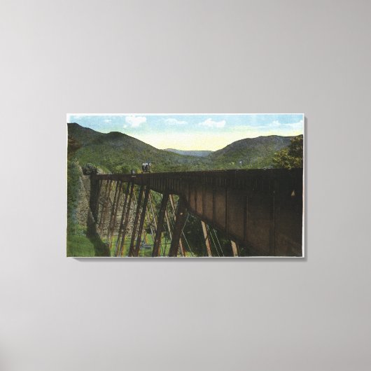Crawford Notch Uitzicht van Frankenstein Trestle Canvas Afdruk (Voorkant)