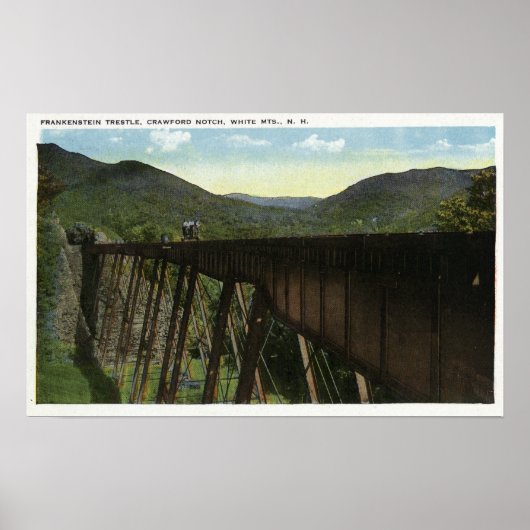 Crawford Notch Uitzicht van Frankenstein Trestle Poster (Voorkant)