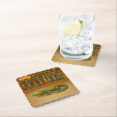 Crawford, painted circus crocodile kartonnen onderzetters (Insitu)