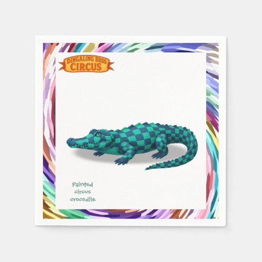 Crawford, painted circus crocodile servet (Voorkant)