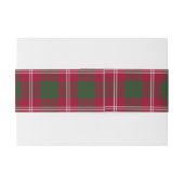Crawford Scottish Tartan Belly Band Uitnodigingen Wikkel (Achterkant Voorbeeld)