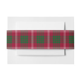 Crawford Scottish Tartan Belly Band Uitnodigingen Wikkel