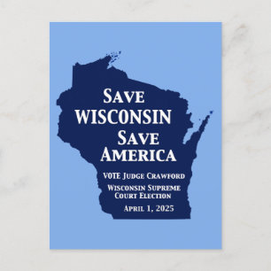Crawford stemt voor Hooggerechtshof Wisconsin Briefkaart