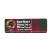 Crawford Tartan & Badge Etiket (Voorkant)