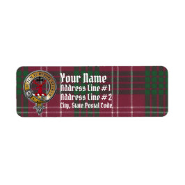 Crawford Tartan & Badge Etiket