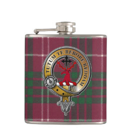 Crawford Tartan & Badge Heupfles