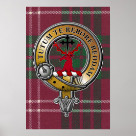Crawford Tartan & Badge Poster