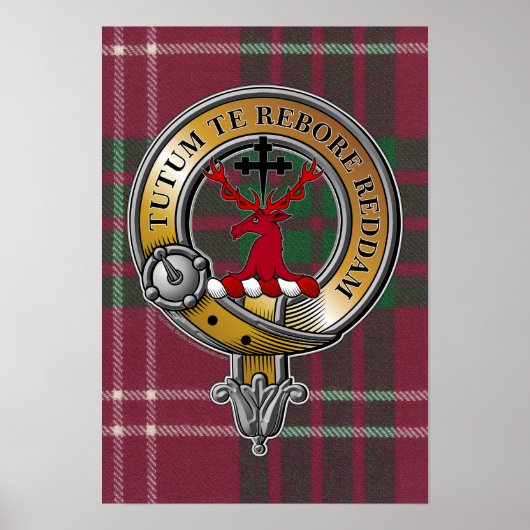 Crawford Tartan & Badge Poster (Voorkant)