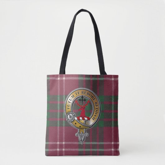 Crawford Tartan & Badge Tote Bag (Voorkant)