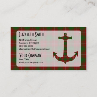 Crawford Tartan Pset Anchor Visitekaartje