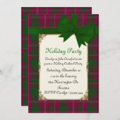 Crawford Tartan Pset Custom Holiday Party Kaart (Voorkant / Achterkant)