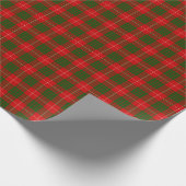 Crawford tartan red green plaid cadeaupapier (Hoek)