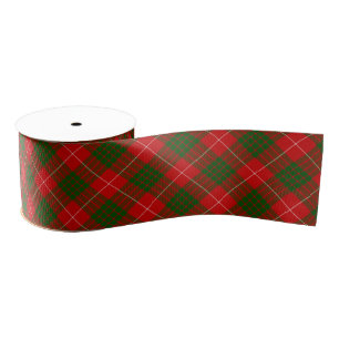 Crawford tartan red green plaid grosgrain lint