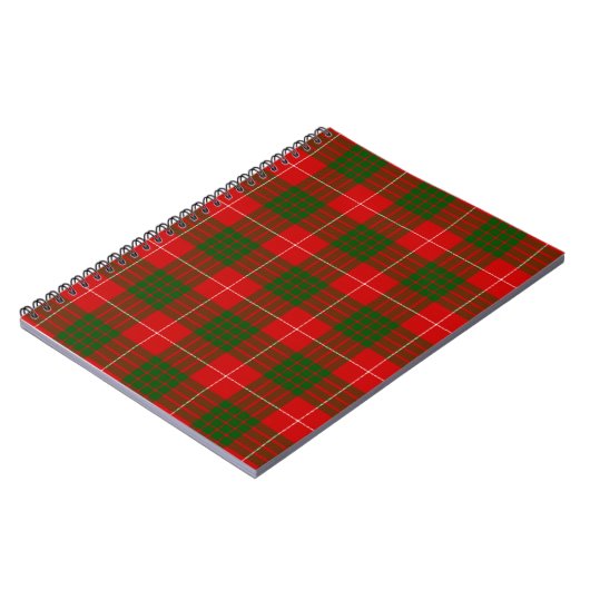 Crawford tartan red green plaid notitieboek (Linkerzijde)