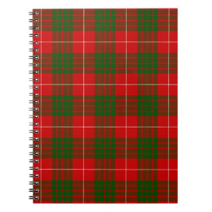 Crawford tartan red green plaid notitieboek