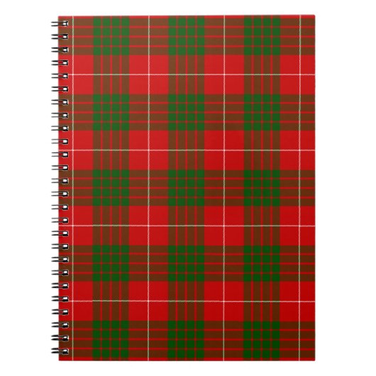 Crawford tartan red green plaid notitieboek (Voorkant)