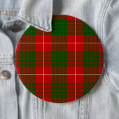 Crawford tartan red green plaid ronde button 6,0 cm (In situ)