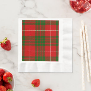 Crawford tartan red green plaid servet