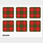 Crawford tartan red green plaid vierkante sticker (Vel)