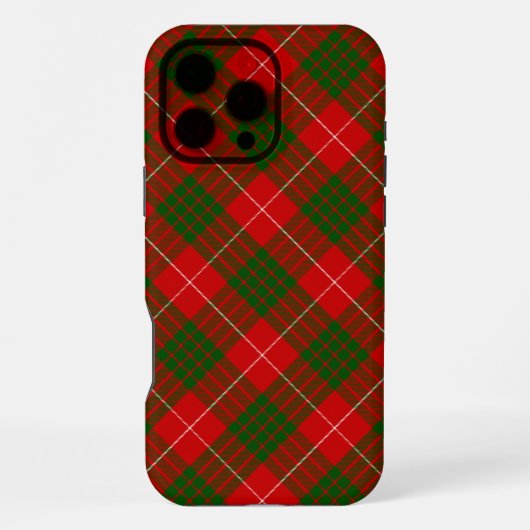 Crawford tartan rood groen geruit iPhone hoesje (Achterkant)