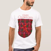Crawford Tartan Scottish Plaid Lion Rampant T-shirt (Voorkant)