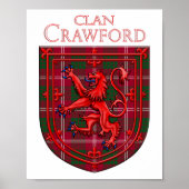 Crawford Tartan Scottish Play Lion Rampant Poster (Voorkant)
