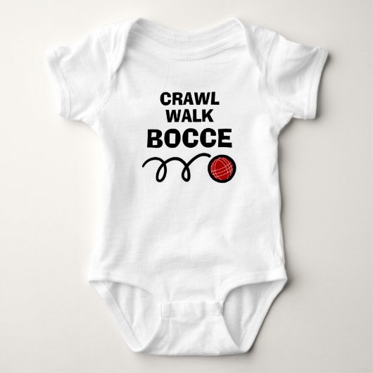 Crawl loop bocce grappige bocci ball Baby Bodysuit (Voorkant)