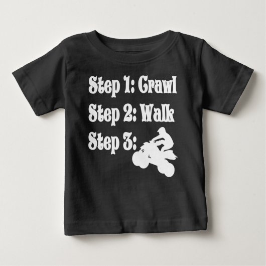 Crawl walk ATV baby shirt (Voorkant)