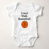 Crawl Walk Basketball Baby Bodysuit (Voorkant)